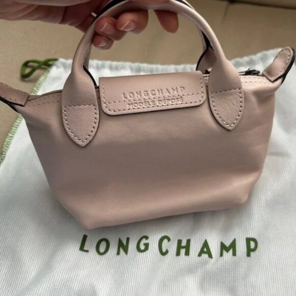 Longchamp Le Pliage Leather Crossbody Tote - Picture 6 of 8